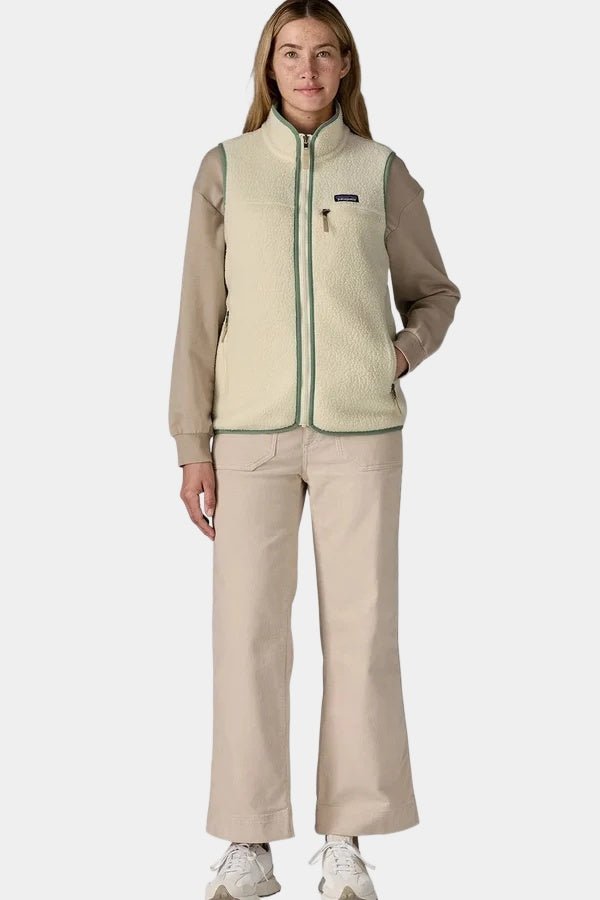 PATAGONIA-Women's Retro Pile Vest-Natural Ellwood Green-BACKYARD