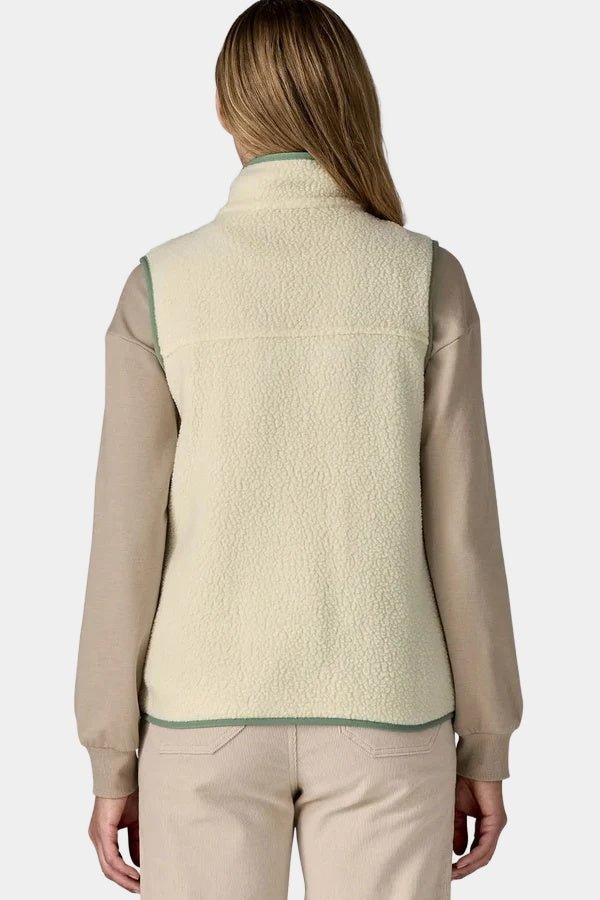 PATAGONIA-Women's Retro Pile Vest-Natural Ellwood Green-BACKYARD
