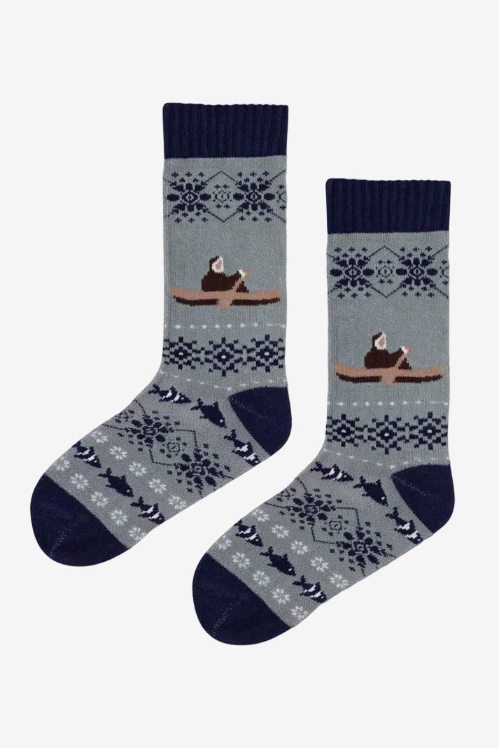 POLAR STAR-Eskimoer Nordic Socks-Eskimoer Bear And Fish-BACKYARD