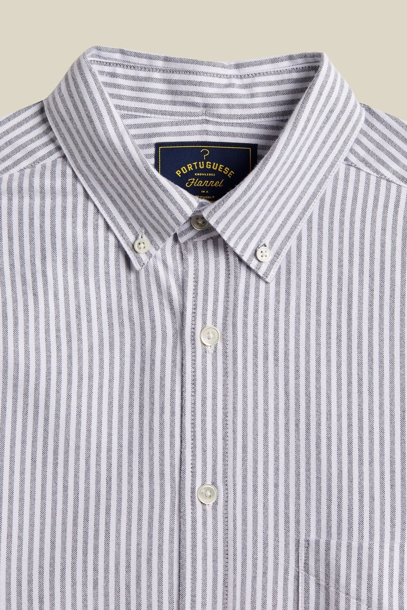 PORTUGUESE FLANNEL-Brushed Oxford-Black Stripe-BACKYARD