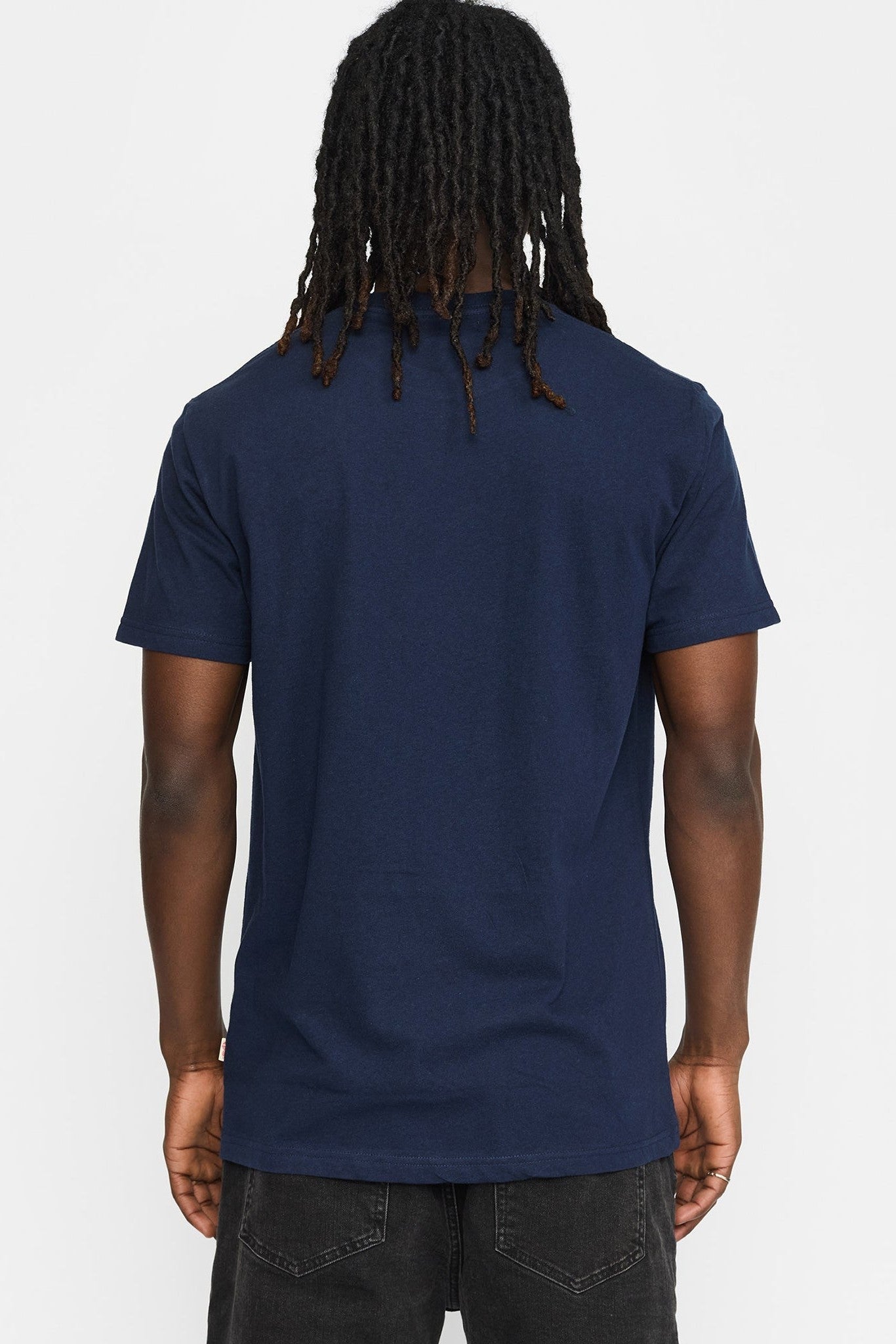 REVOLUTION - 1051 Regular T-Shirt - Navy Melange - BACKYARD
