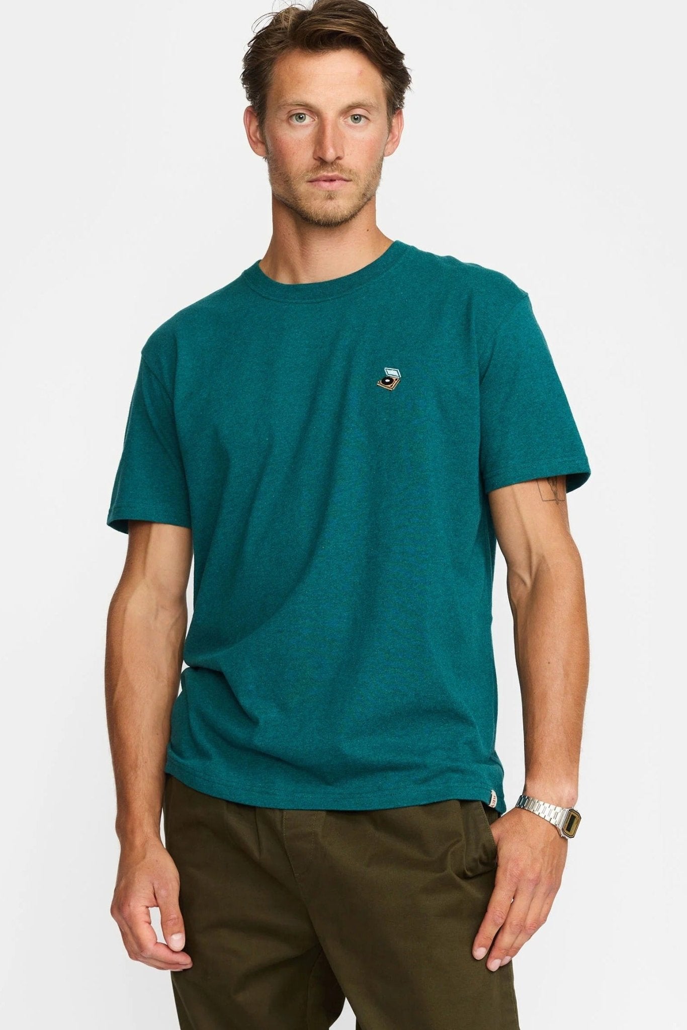 REVOLUTION - 1449 PLA Application T-Shirt - Petrol - BACKYARD