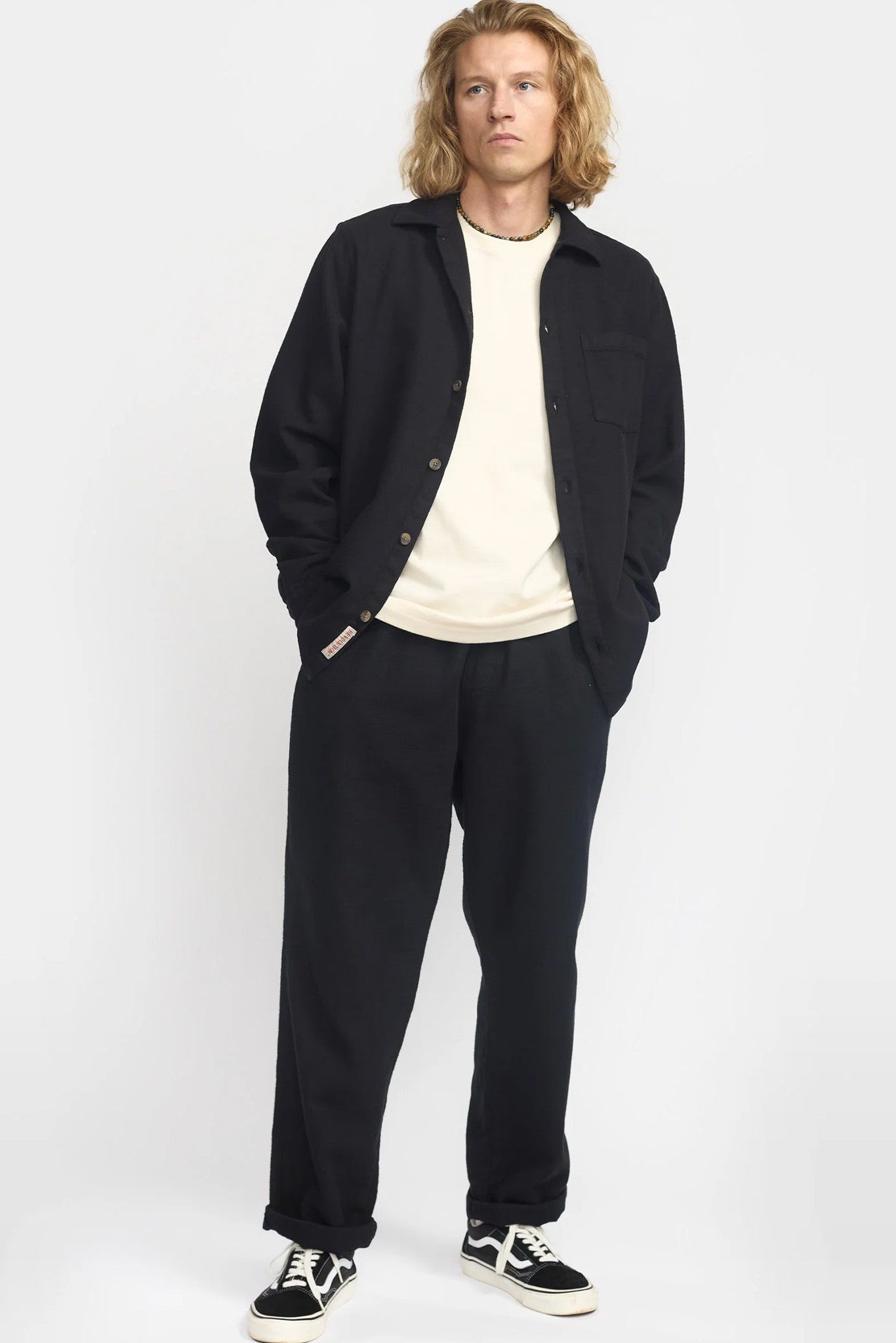 REVOLUTION - 3997 Casual Overshirt - Black - BACKYARD