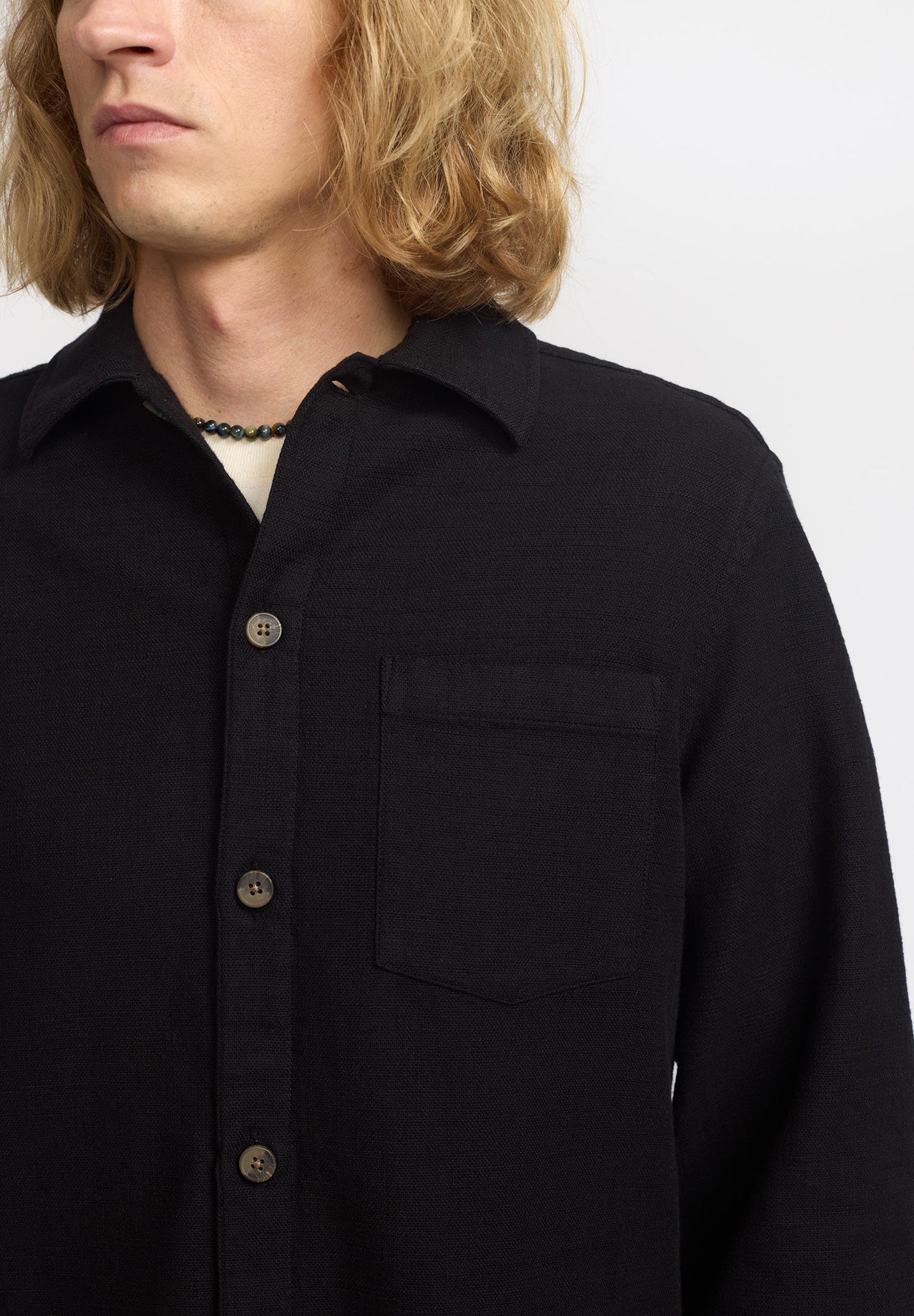 REVOLUTION - 3997 Casual Overshirt - Black - BACKYARD