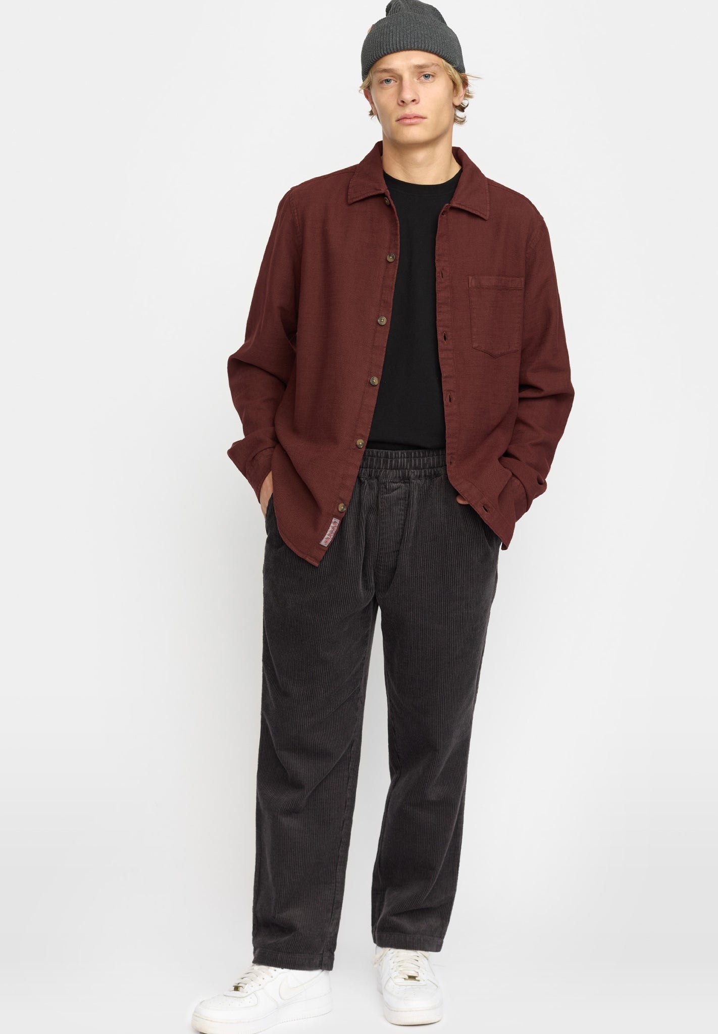 REVOLUTION - 3997 Casual Overshirt - Burgundy - BACKYARD