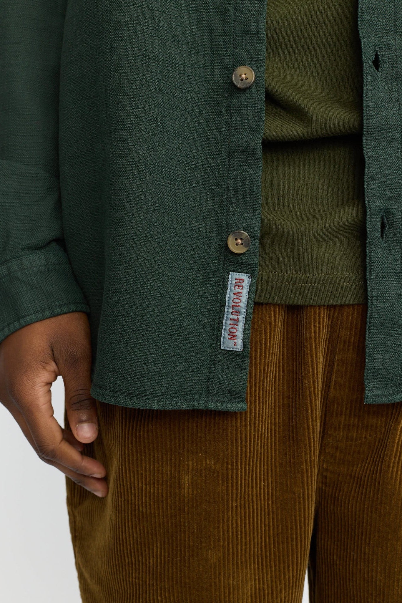 REVOLUTION - 3997 Casual Overshirt - Darkgreen - BACKYARD