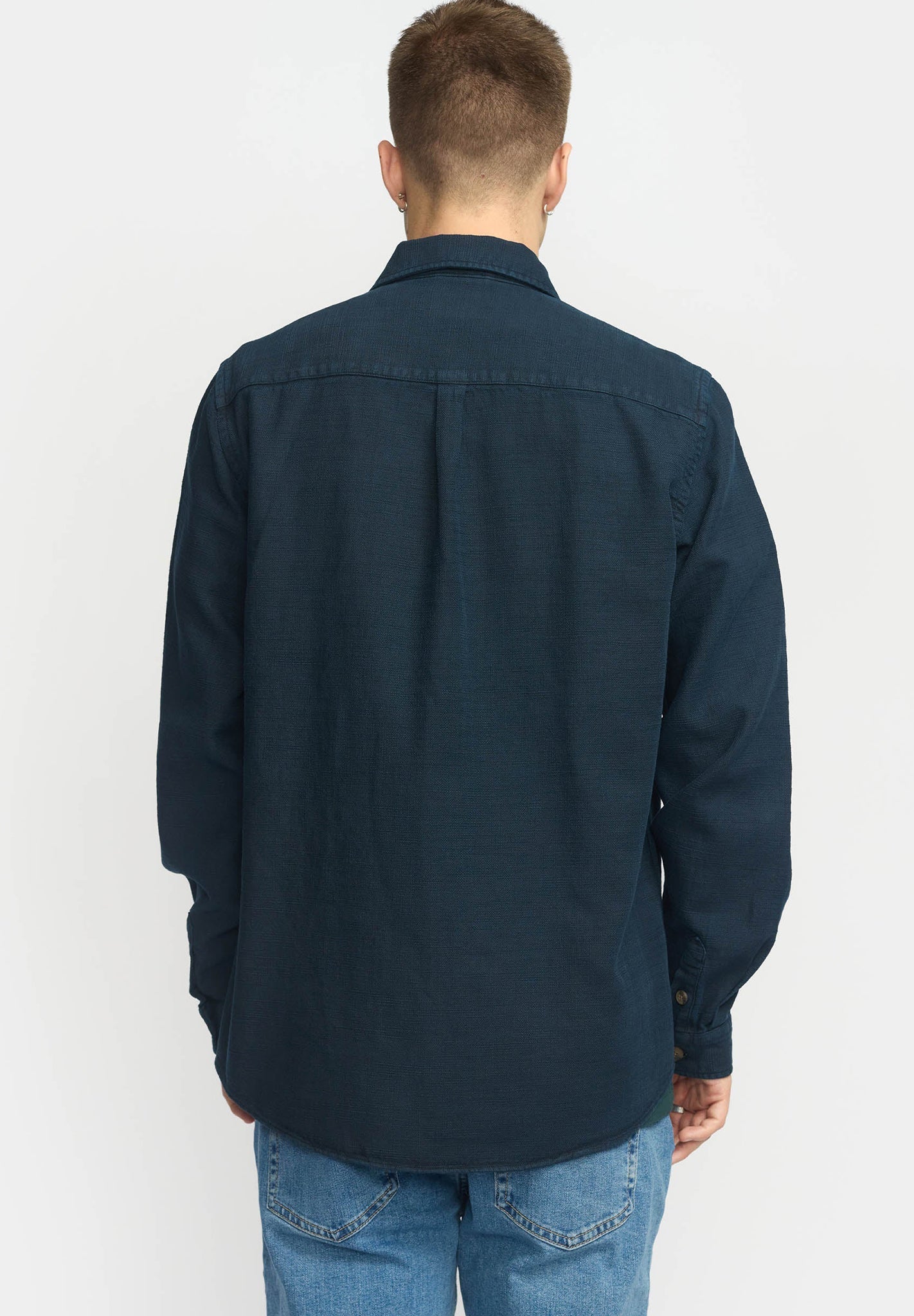 REVOLUTION - 3997 Casual Overshirt - Navy - BACKYARD