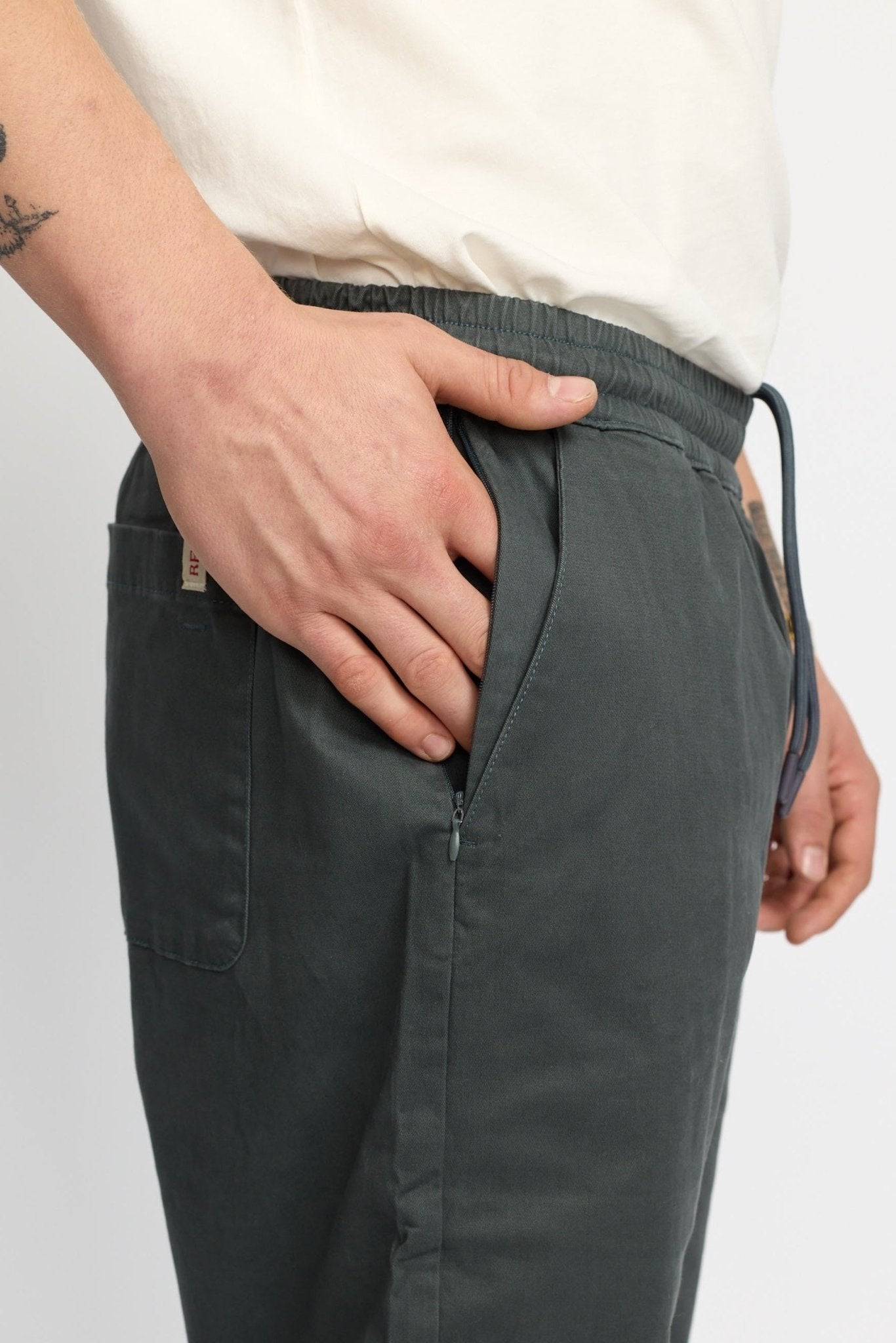 REVOLUTION-5871 Casual Trousers-Darkgrey-BACKYARD