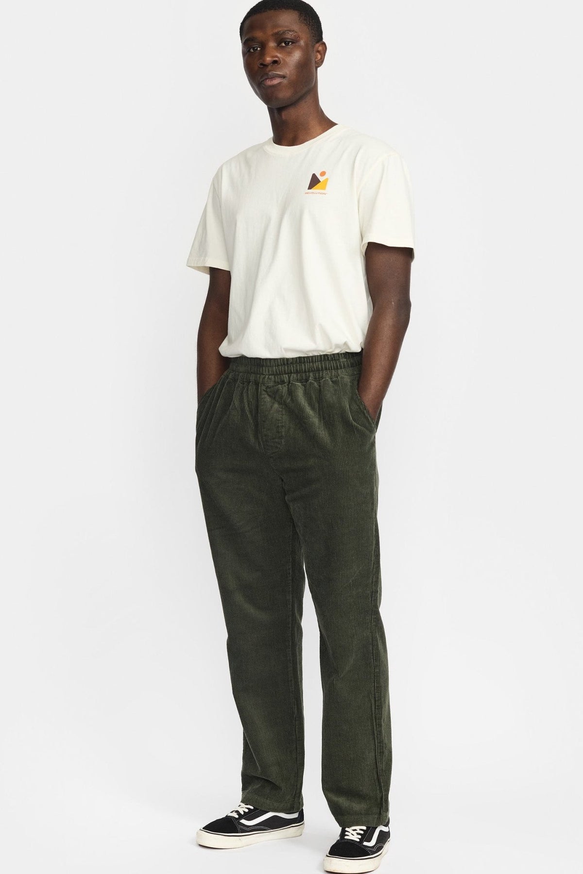 REVOLUTION-5874 Casual Trousers-Army-BACKYARD