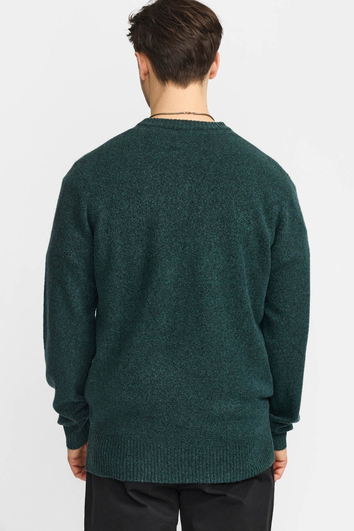 REVOLUTION-6537 Knit Sweater-Green-BACKYARD