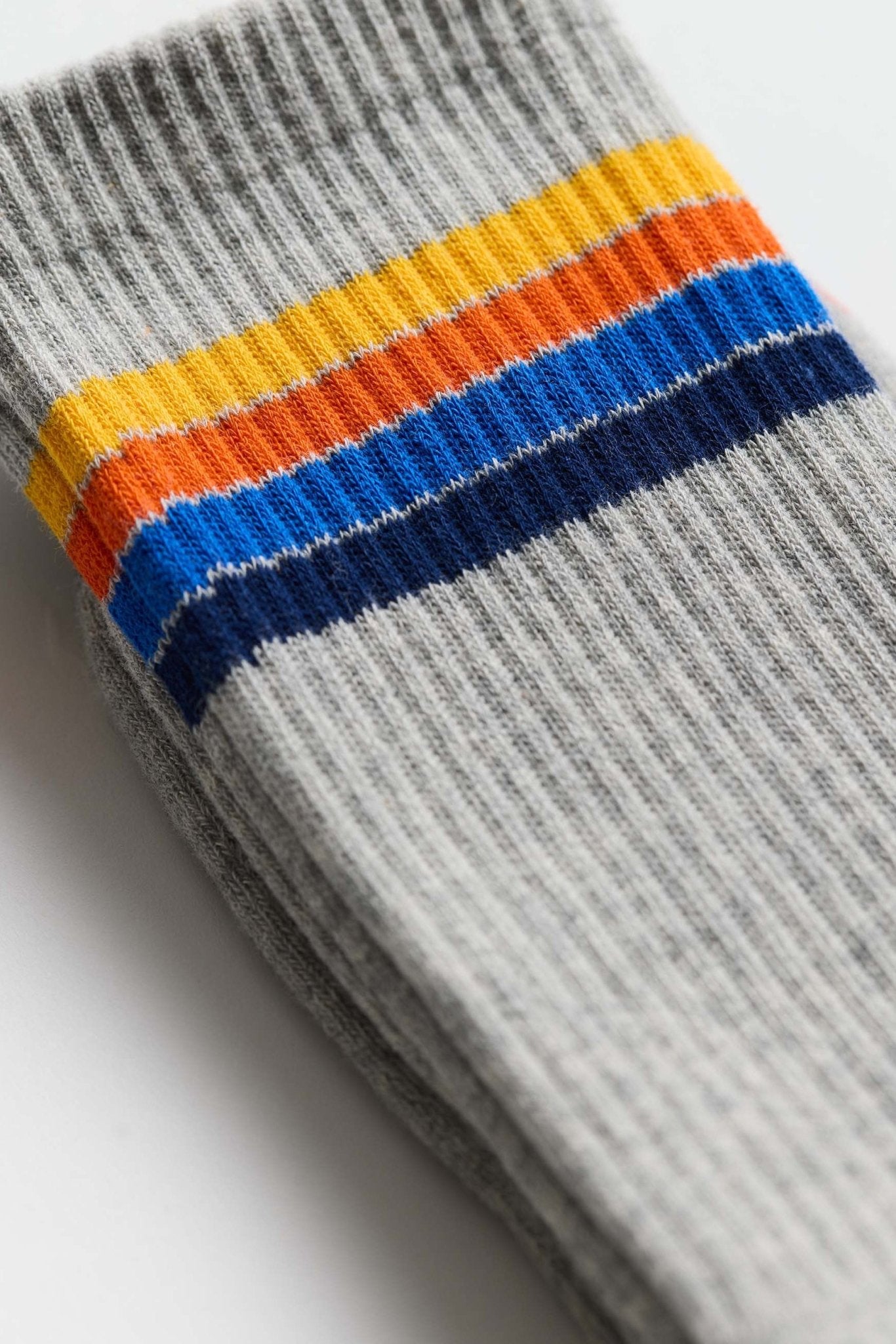 REVOLUTION-8928 Jaquard Crew Socks-Grey-BACKYARD