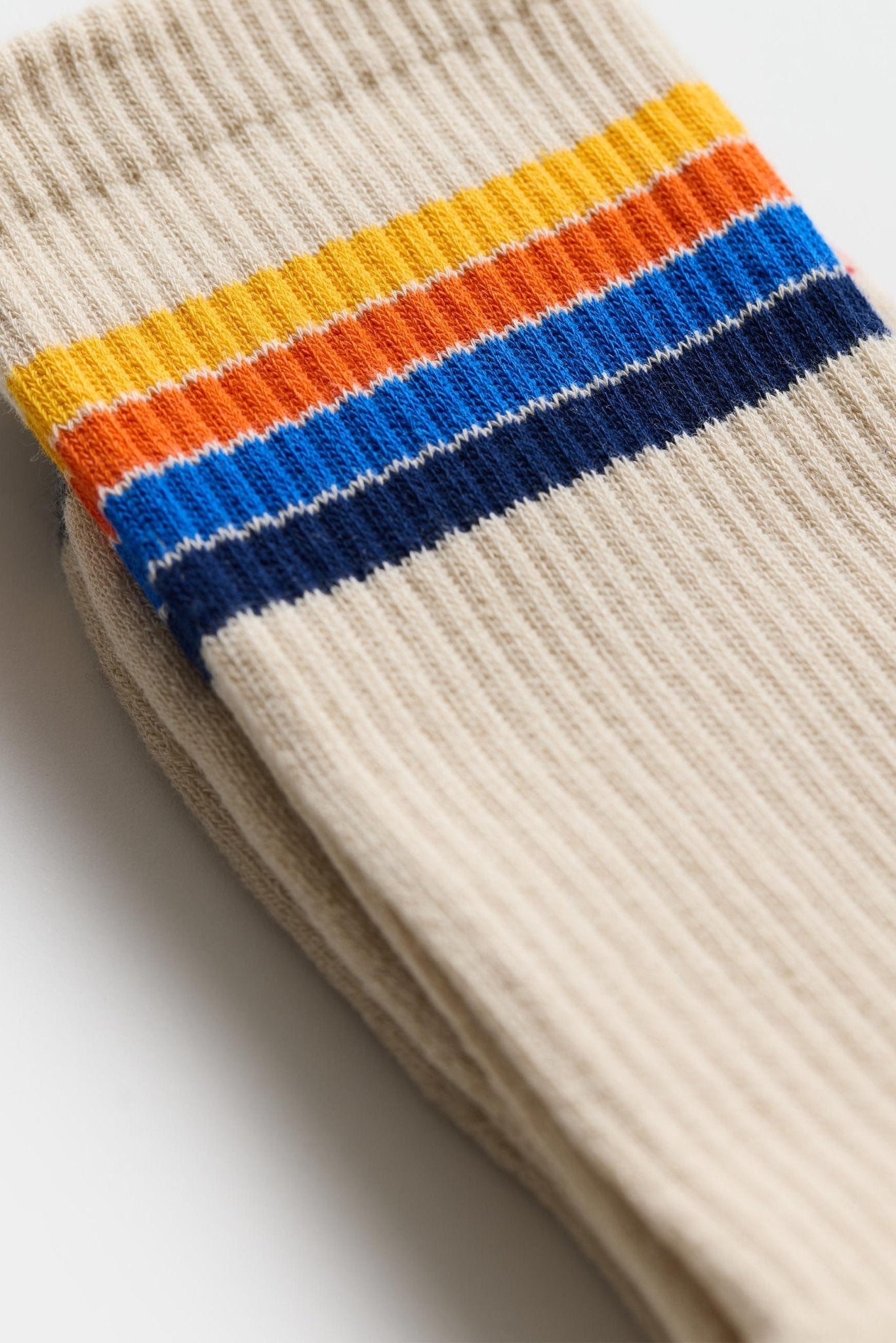 REVOLUTION-8928 Jaquard Crew Socks-Offwhite-BACKYARD