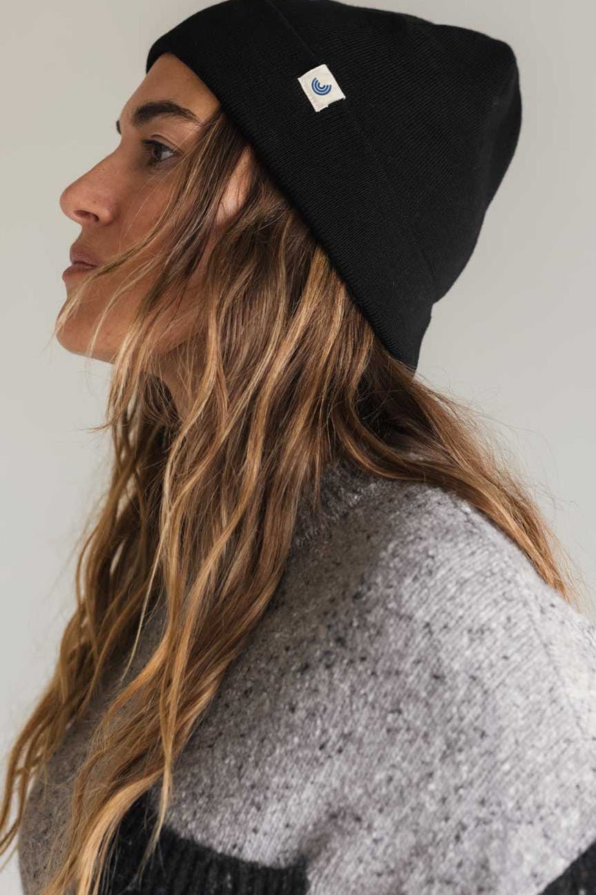 TWOTHIRDS-Merino Beanie-Black-BACKYARD