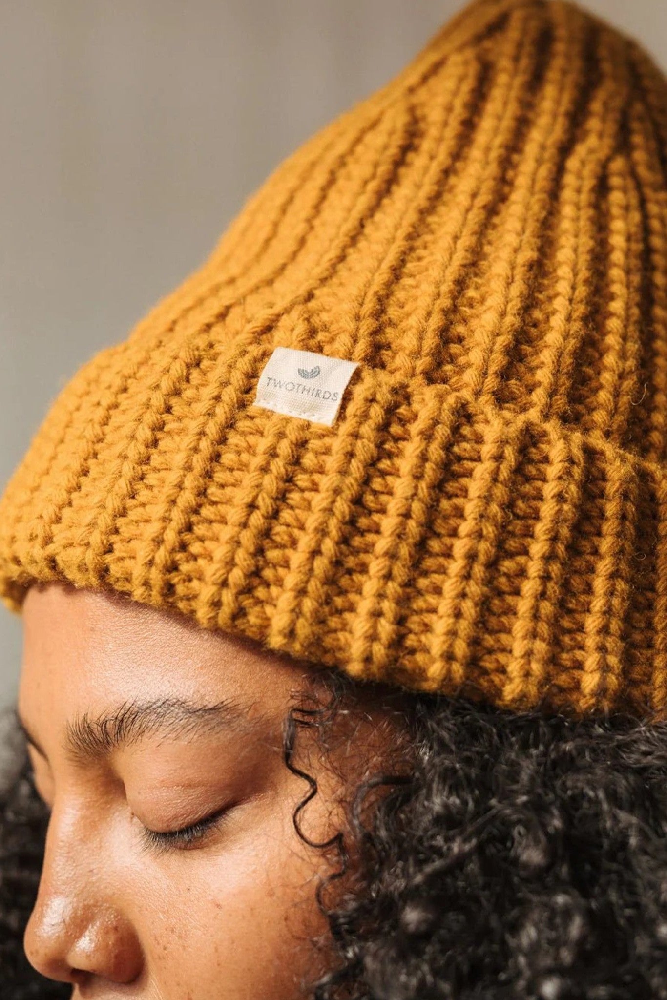 TWOTHIRDS - Ribbed Beanie - Mustard - BACKYARD