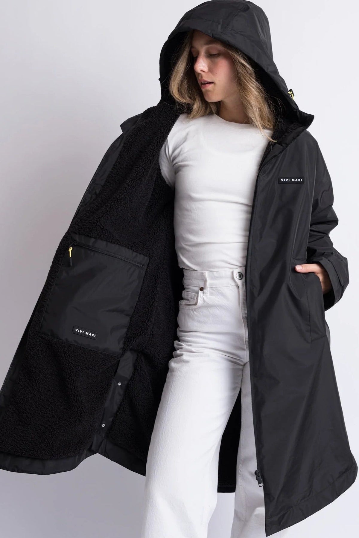 VIVI MARI-Rain Parka-Black Black-BACKYARD