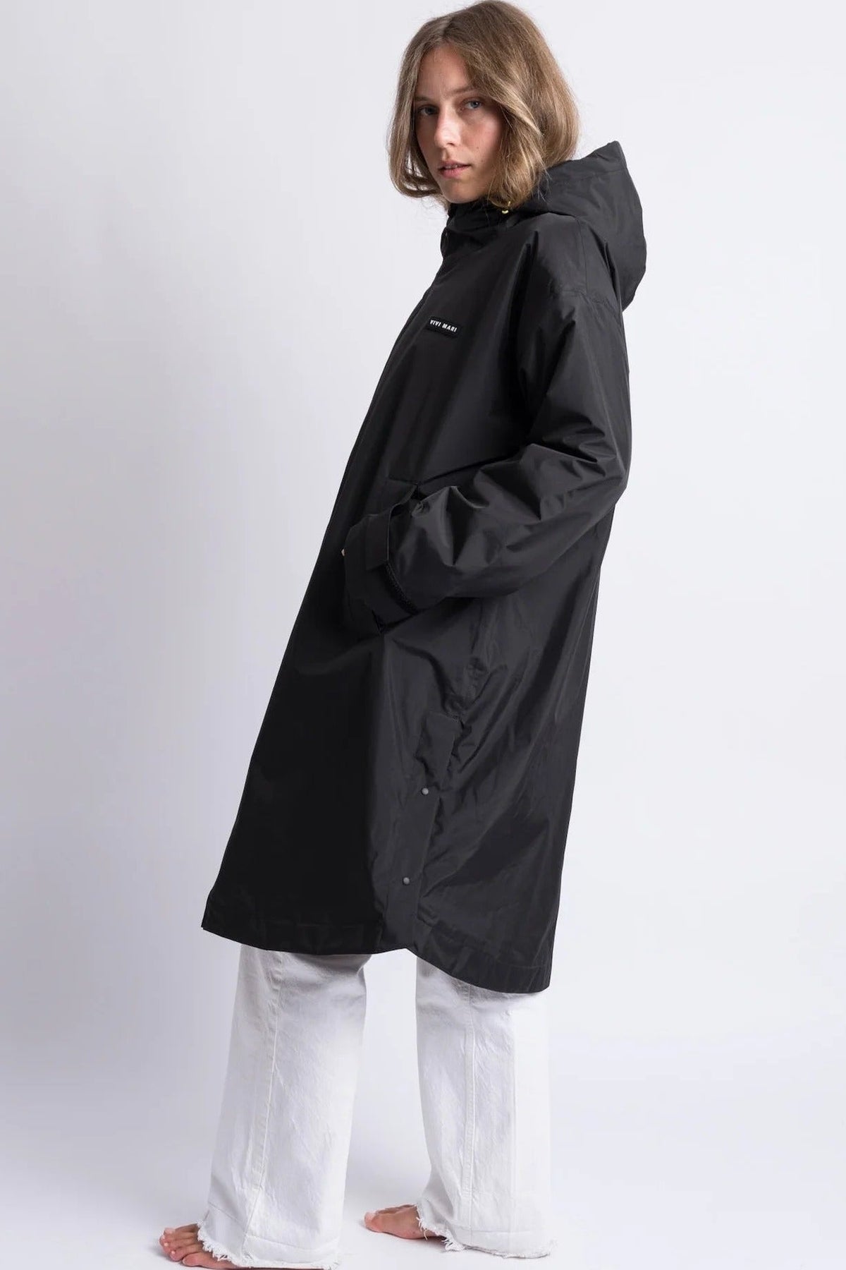 VIVI MARI-Rain Parka-Black Black-BACKYARD