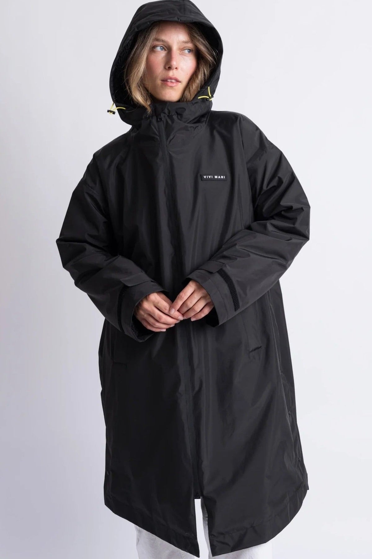 VIVI MARI-Rain Parka-Black Black-BACKYARD