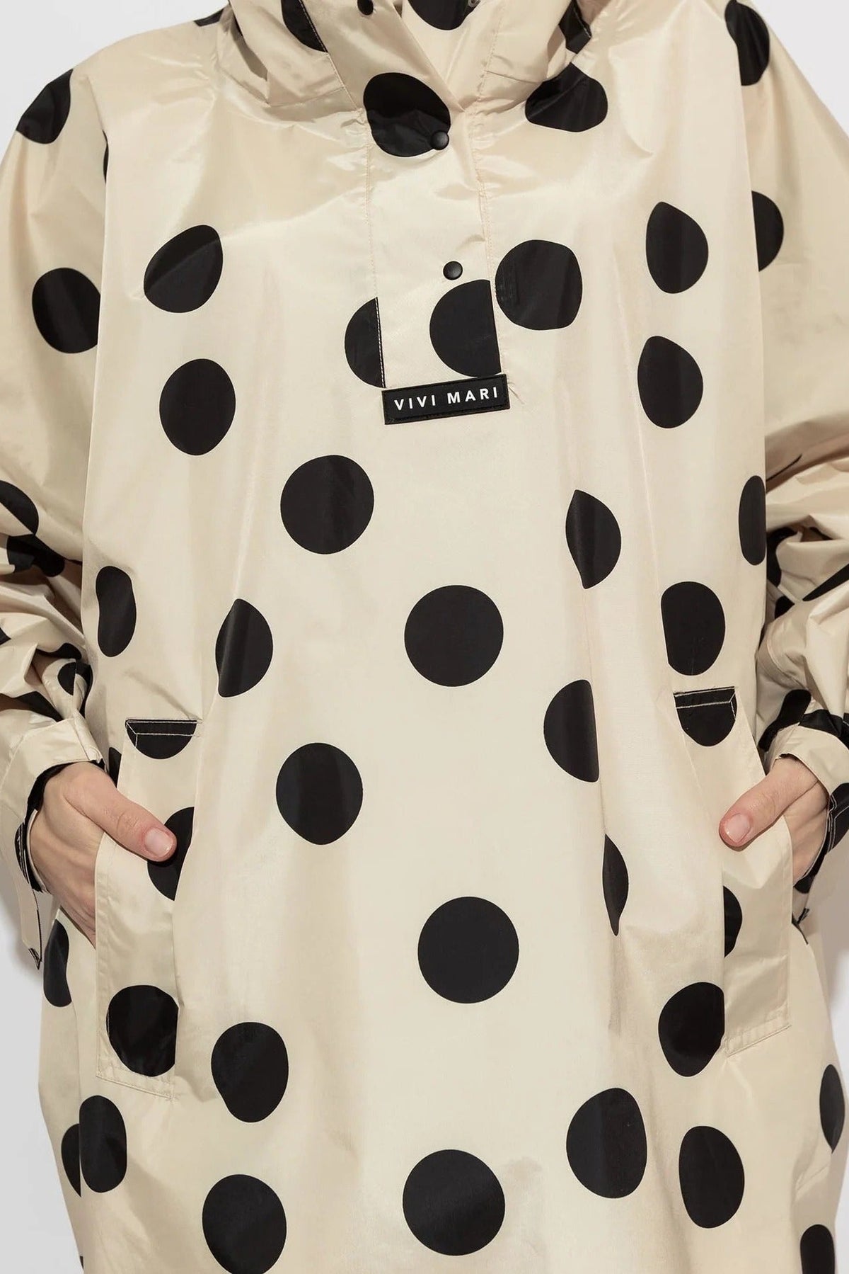 VIVI MARI-Raincoat Dots-Black Sand-BACKYARD