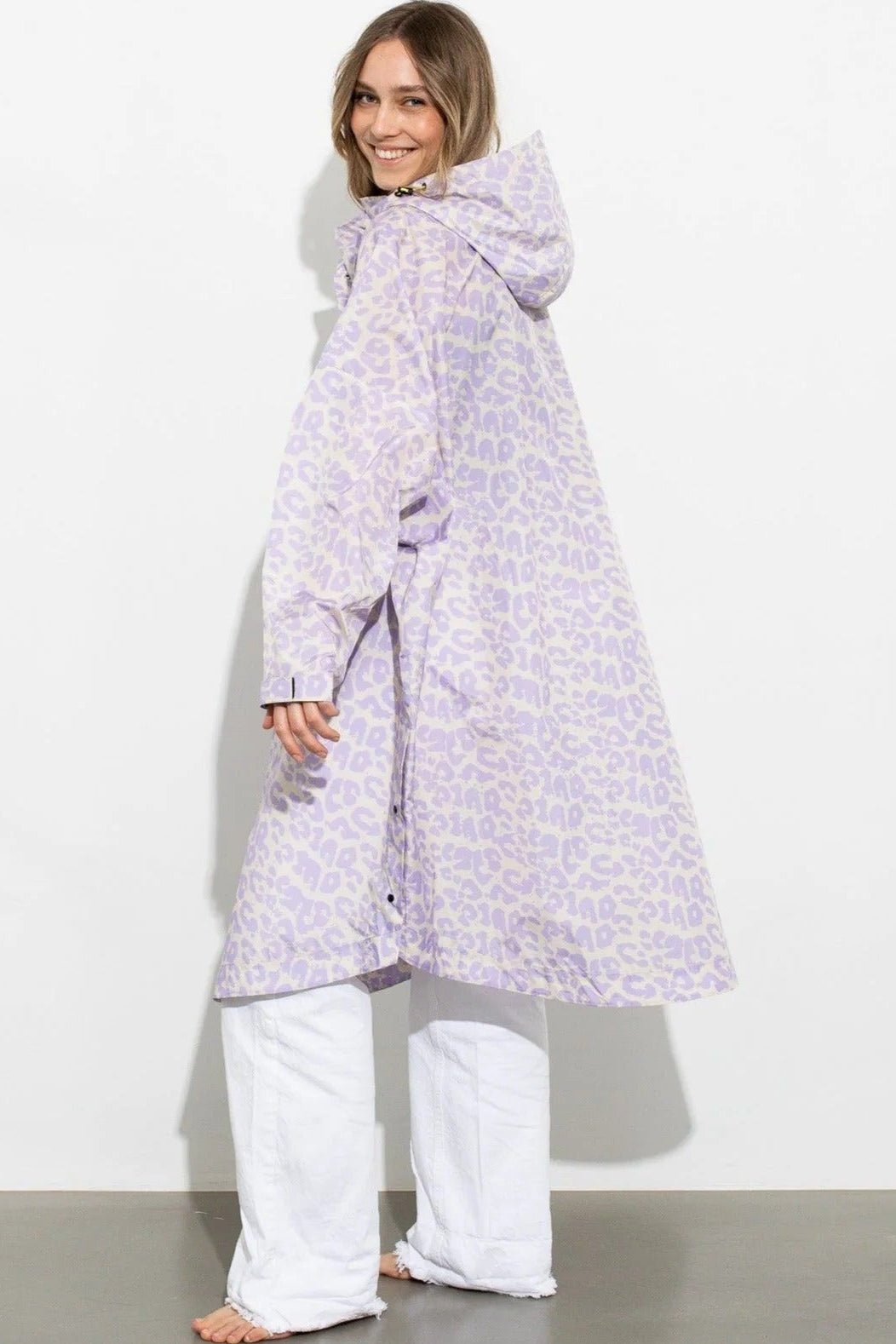 VIVI MARI-Raincoat Leo Splashes-Lavender Grey-BACKYARD