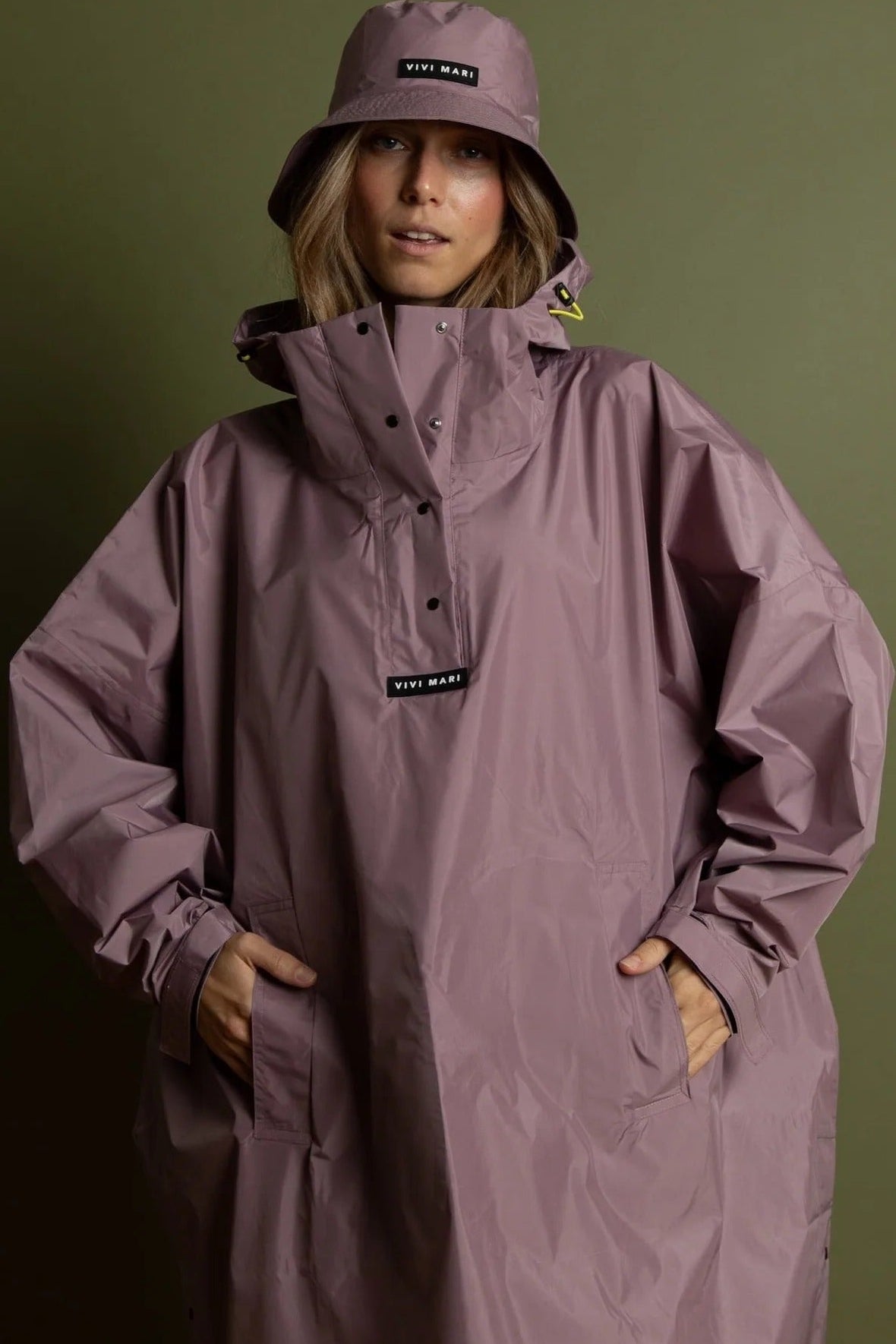 VIVI MARI-Raincoat Solid-Ash Plum-BACKYARD