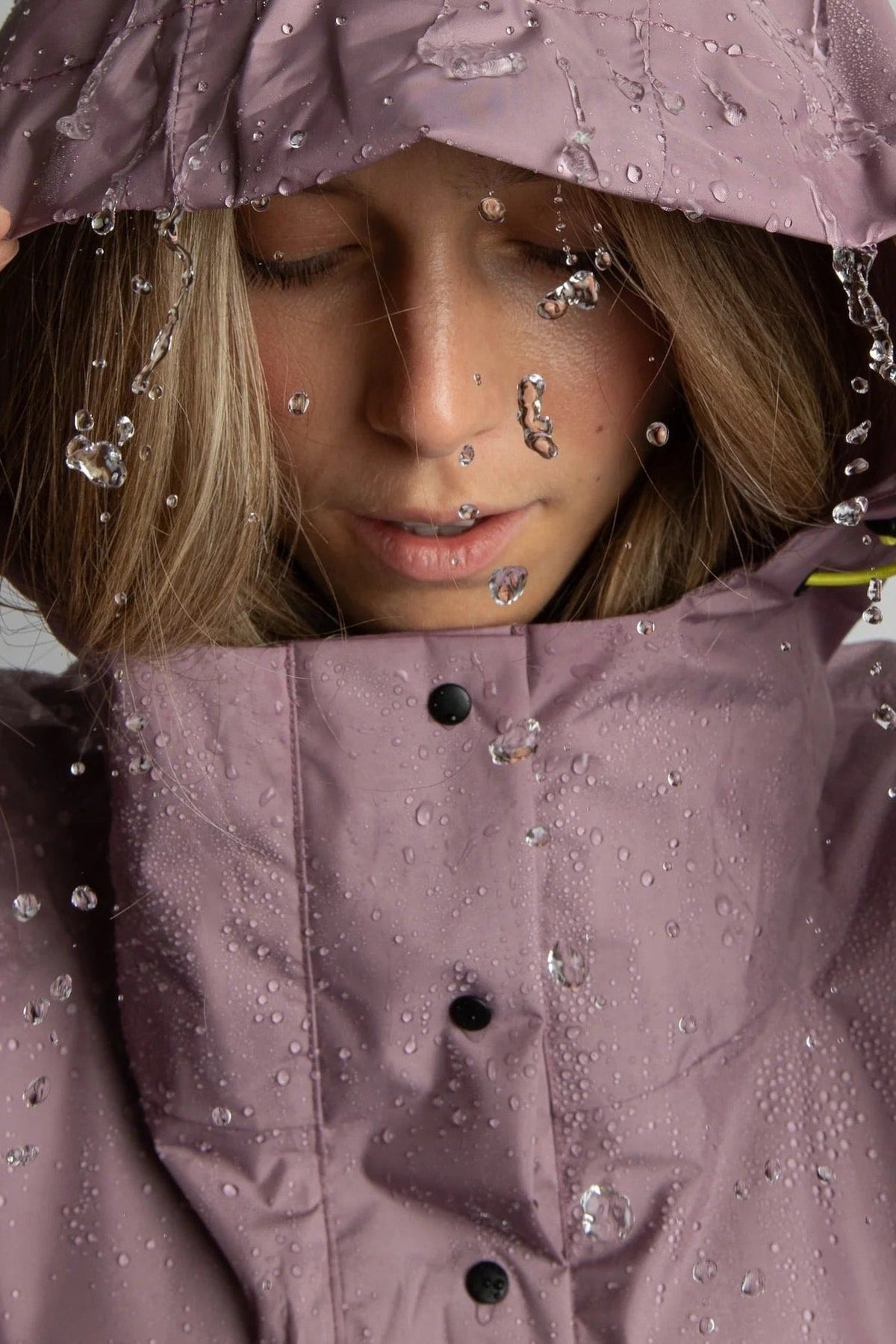 VIVI MARI-Raincoat Solid-Ash Plum-BACKYARD