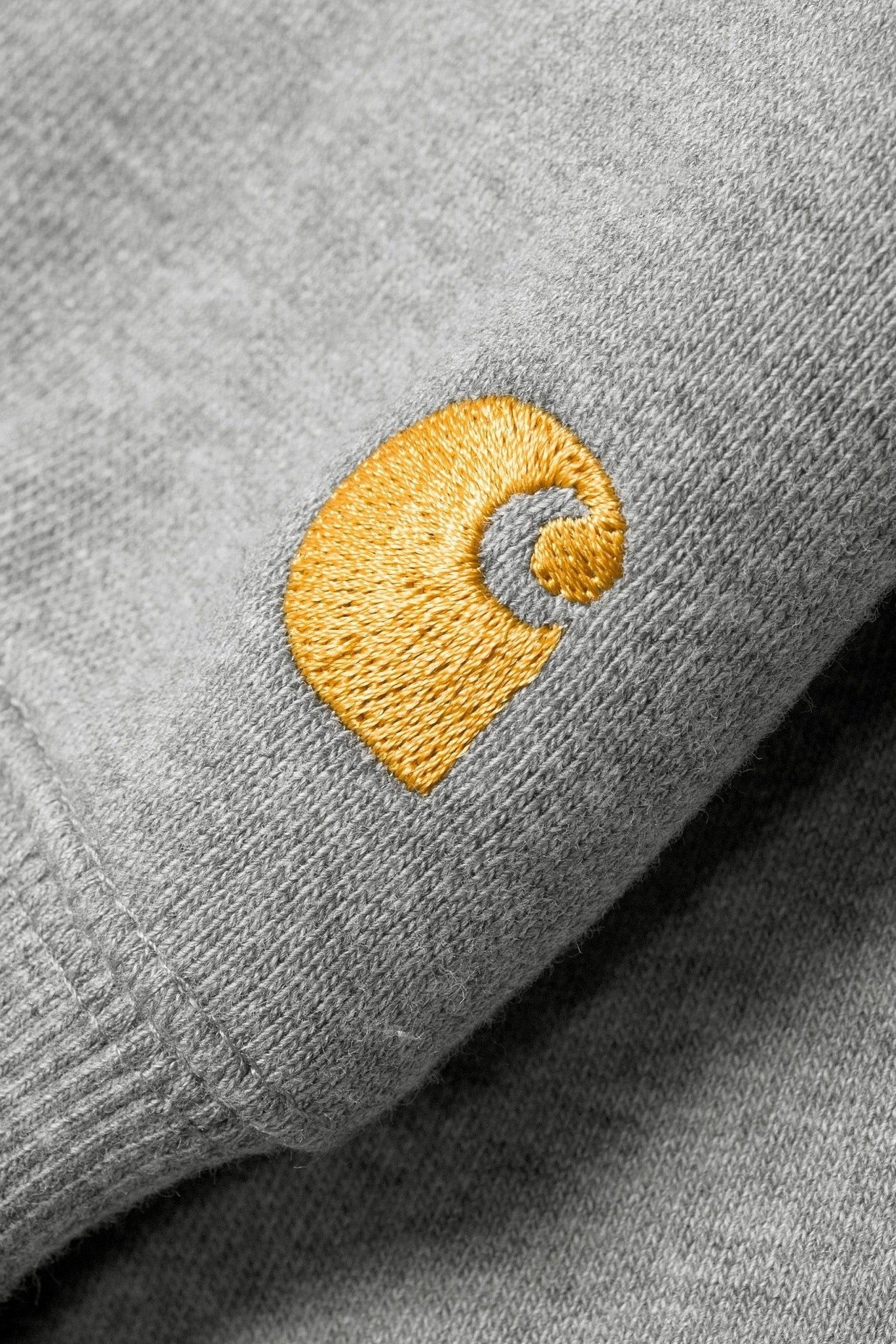 CARHARTT WIP - Hooded Chase Sweat - Grey Heather Gold - BACKYARD