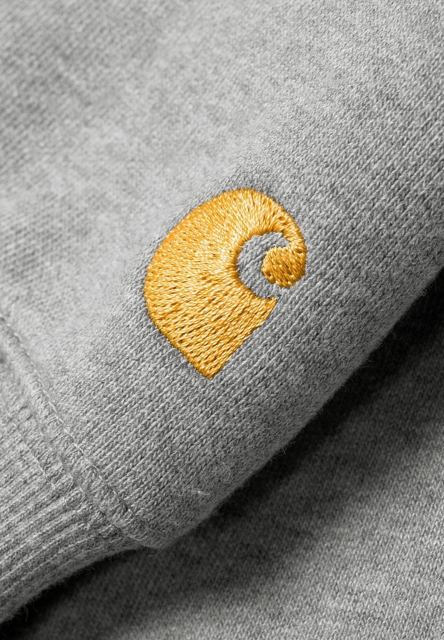 CARHARTT WIP - Hooded Chase Sweat - Grey Heather Gold - BACKYARD