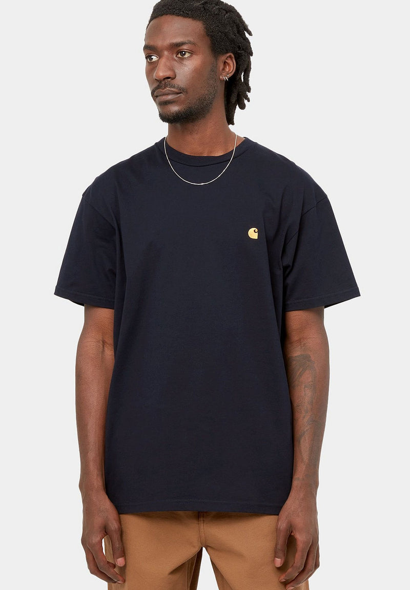 Carhartt WIP S/S Chase T-Shirt, Dark Navy Gold – BACKYARD