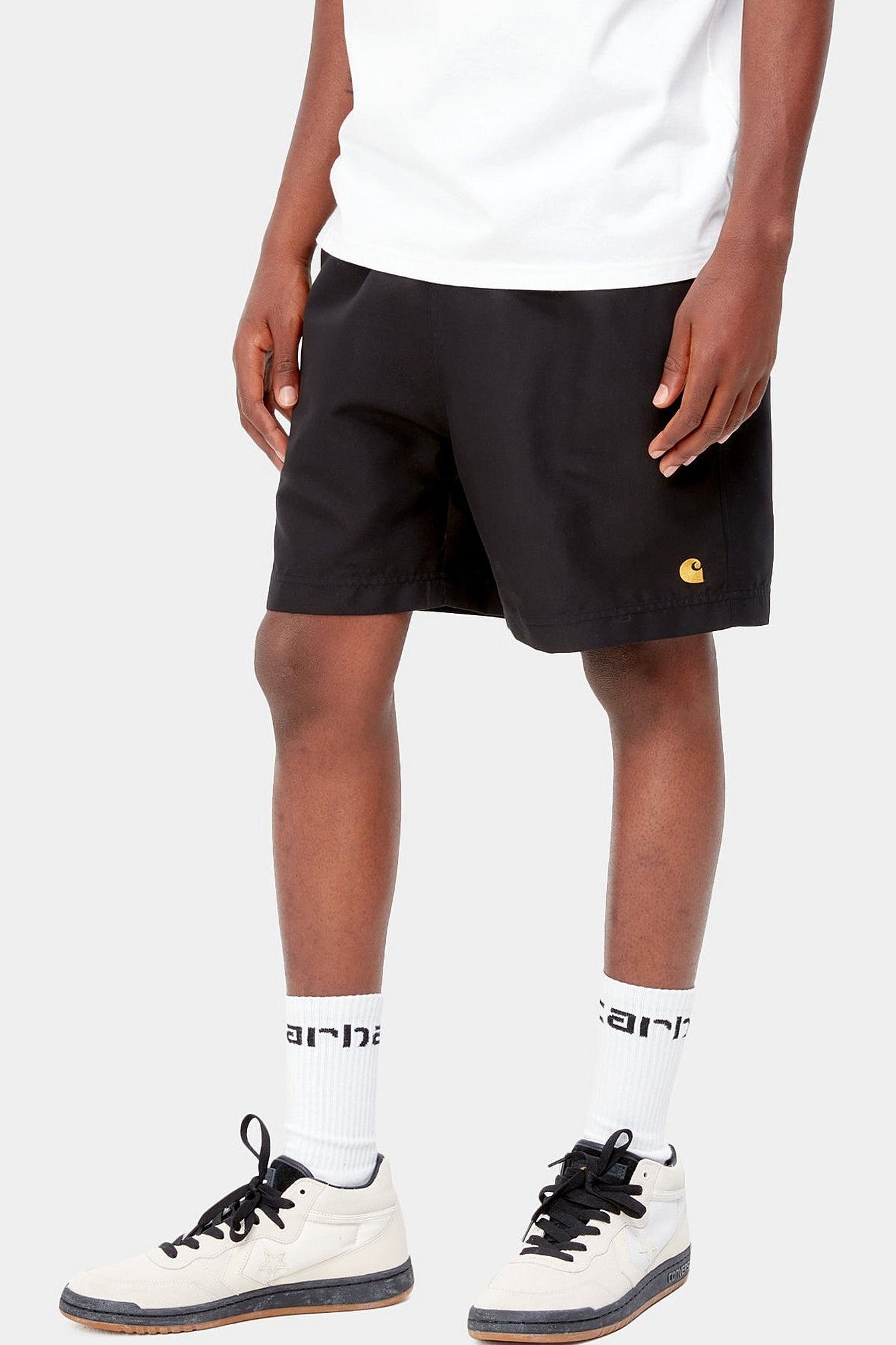 CARHARTT WIP - Chase Swim Trunks - Black Gold - BACKYARD