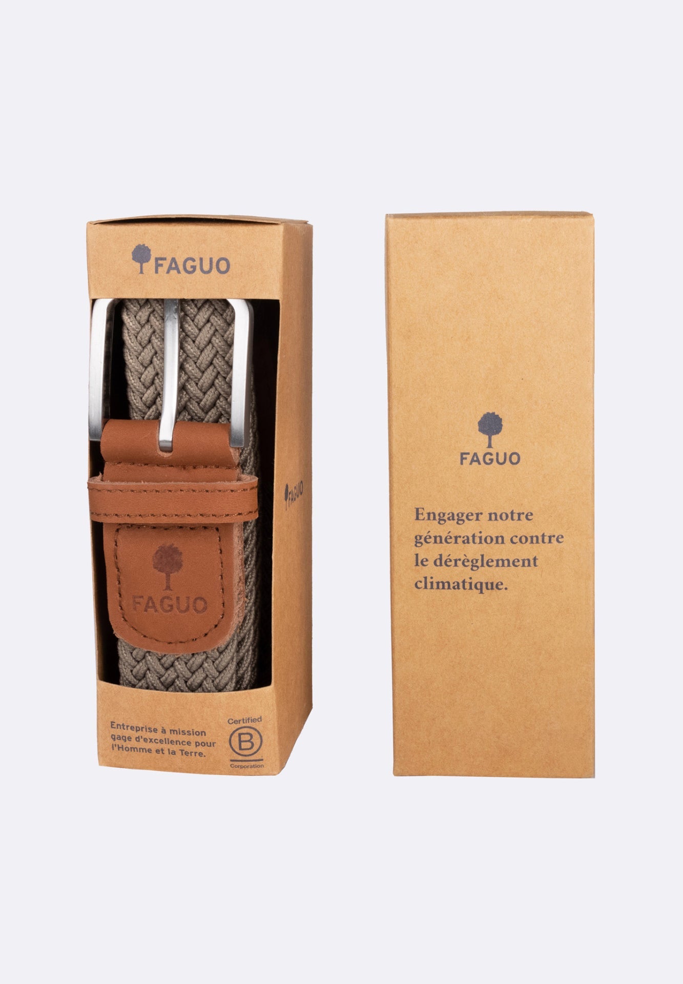 FAGUO - Belt Syn Woven - Beige 01 - BACKYARD