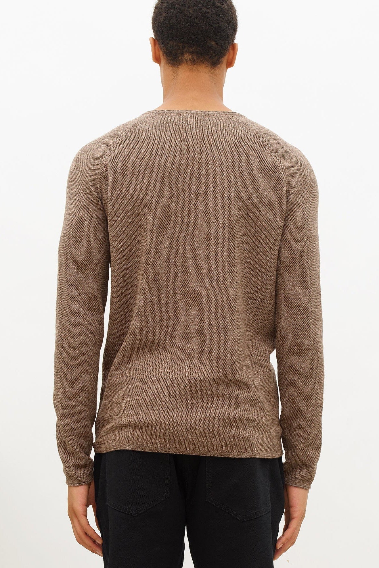 NOWADAYS - Honeycomb Crew Neck - Chicory Coffee - BACKYARD