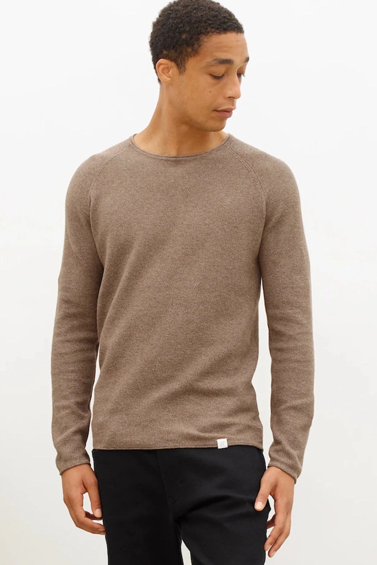 NOWADAYS - Honeycomb Crew Neck - Chicory Coffee - BACKYARD