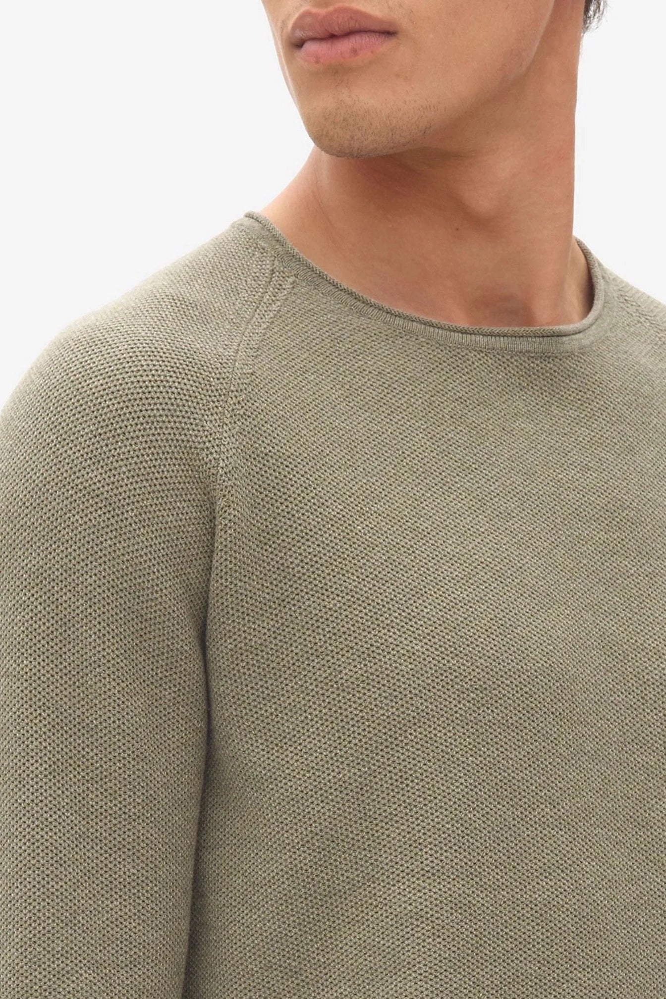 NOWADAYS - Honeycomb Crew Neck - Oil Green - BACKYARD