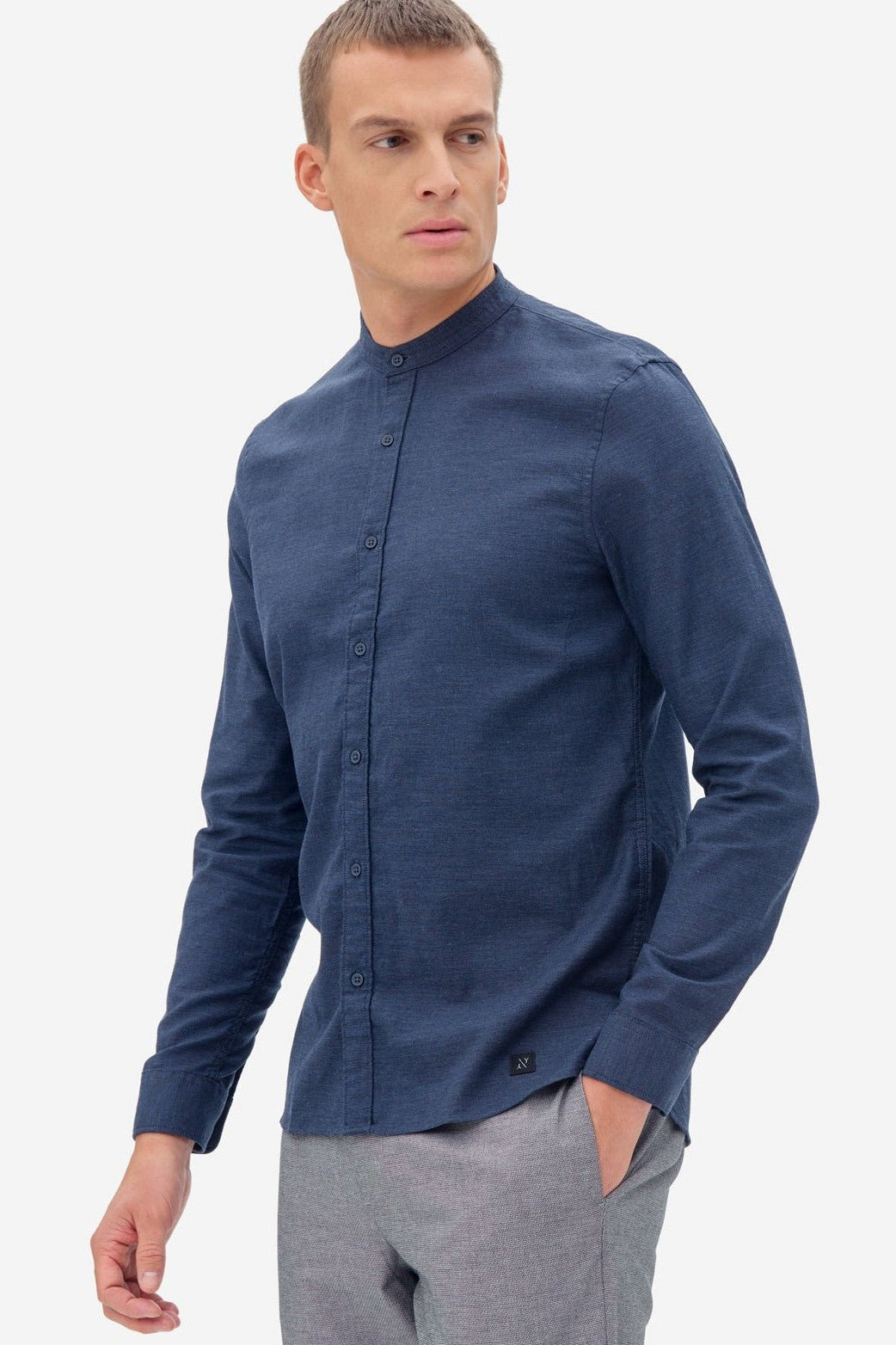 NOWADAYS - Oxford Melange Shirt - Sky Captain - BACKYARD