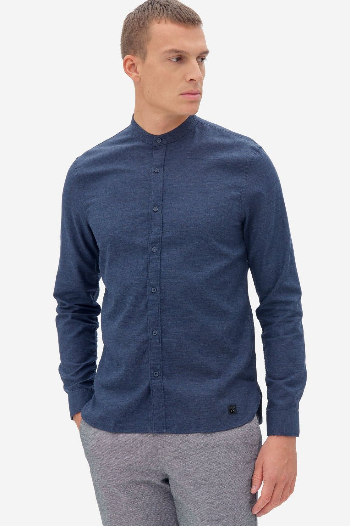 NOWADAYS - Oxford Melange Shirt - Sky Captain - BACKYARD