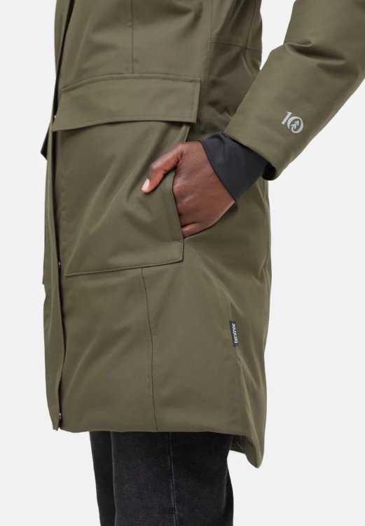 TENTREE - W Daily Parka - Black Olive Green - BACKYARD